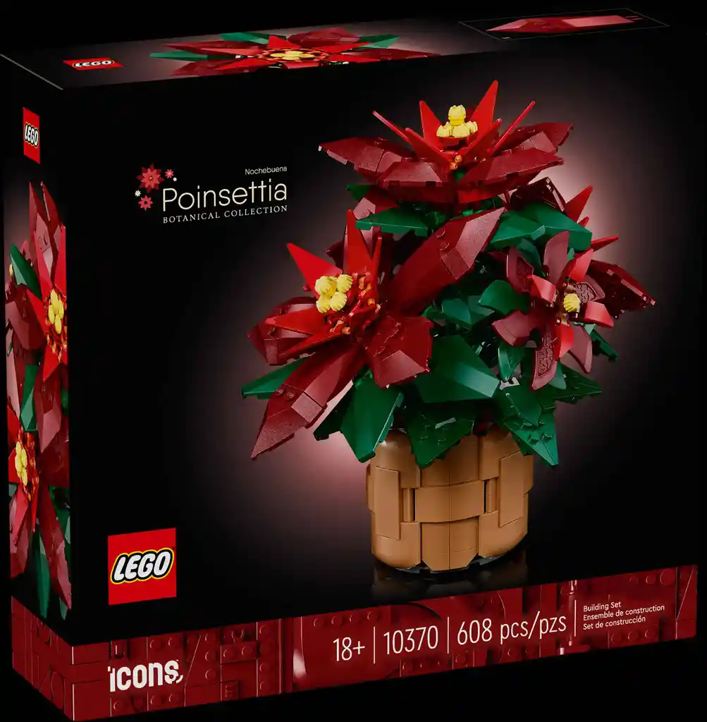 Juego De Construcción Lego 608 Piezas Flor De Pascua Adultos