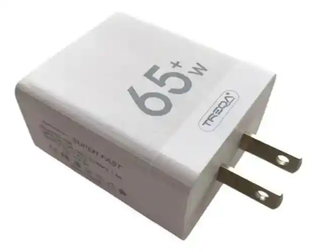 Cargador 65w Puerto Usb Con Cable Lightning 1 Mts.