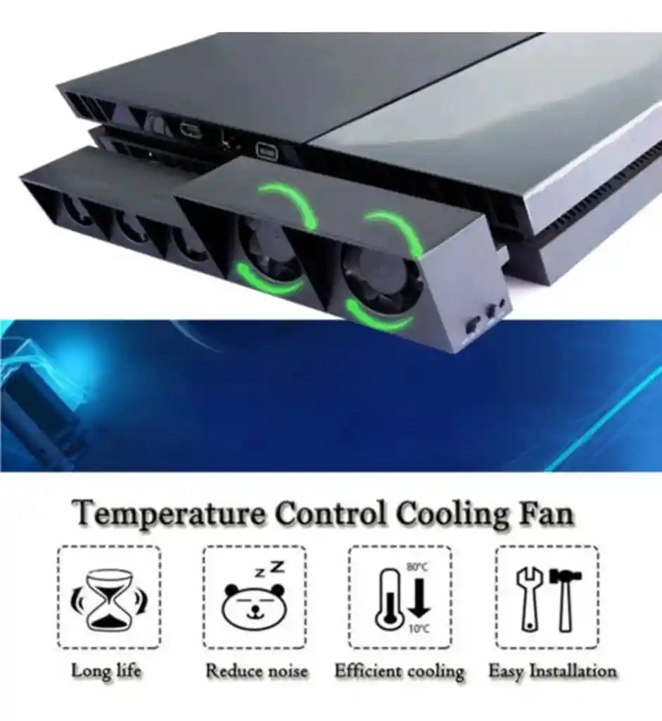 Refrigeración Usb Compatible Con Ps4, Control De Temperatura