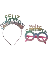 Gafas Y Diadema Feliz Cumpleaños