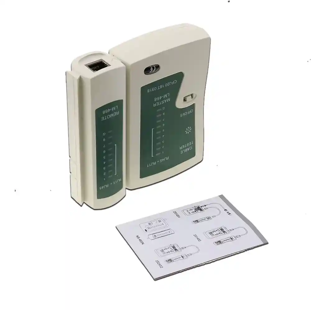 Kit Estuche 10 En 1 Ponchadora Rj45 + Tester Red + Pelacable