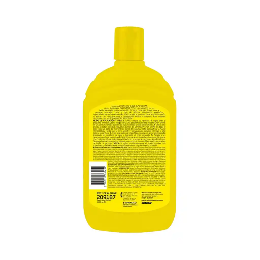 Cera Autobrillante Con Nanotecnología Easy Shine Simoniz - 500ml