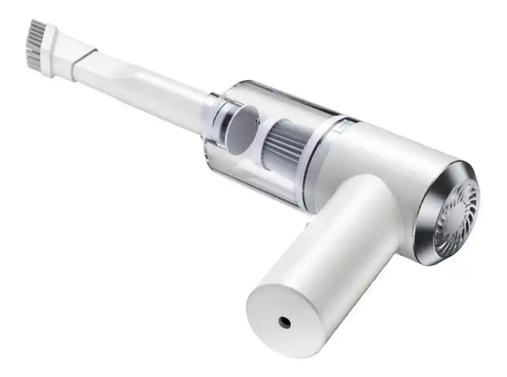 Mini Aspiradora Recargable Usb Portátil 2 En 1 Coche Y Casa Blanco