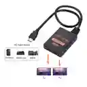 Splitter Hdmi 1x2 Con Cable Hdmi 4k, 3d + Cable Alimentación