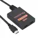 Splitter Hdmi 1x2 Con Cable Hdmi 4k, 3d + Cable Alimentación