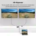 Splitter Hdmi 1x2 Con Cable Hdmi 4k, 3d + Cable Alimentación