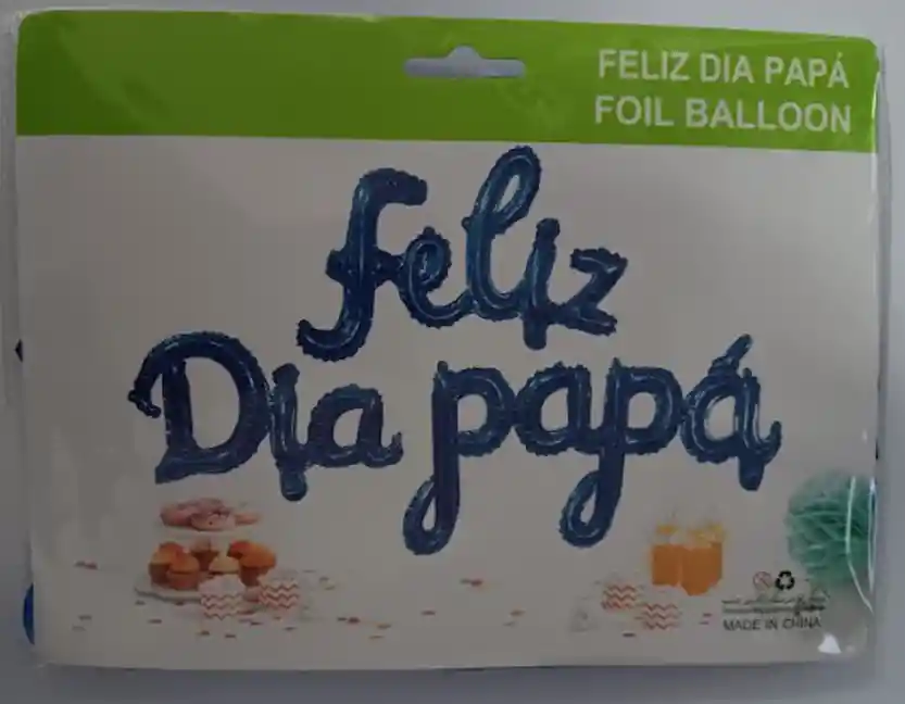 Set Feliz Dia Papa Cursivo Azul Rey