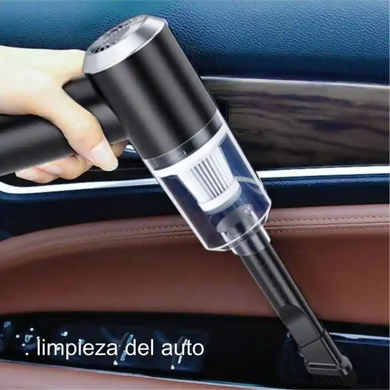 Mini Aspiradora Recargable Usb Portátil 2 En 1 Coche Y Casa Negro