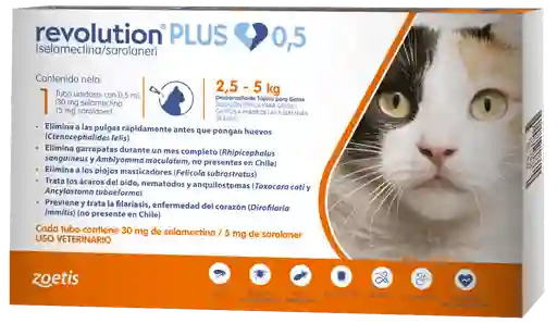 Antipulgas Gatos Pipeta Contra Pulgas Y Garrapatas Para Gatos 2 A 5 Kg Revolution Plus