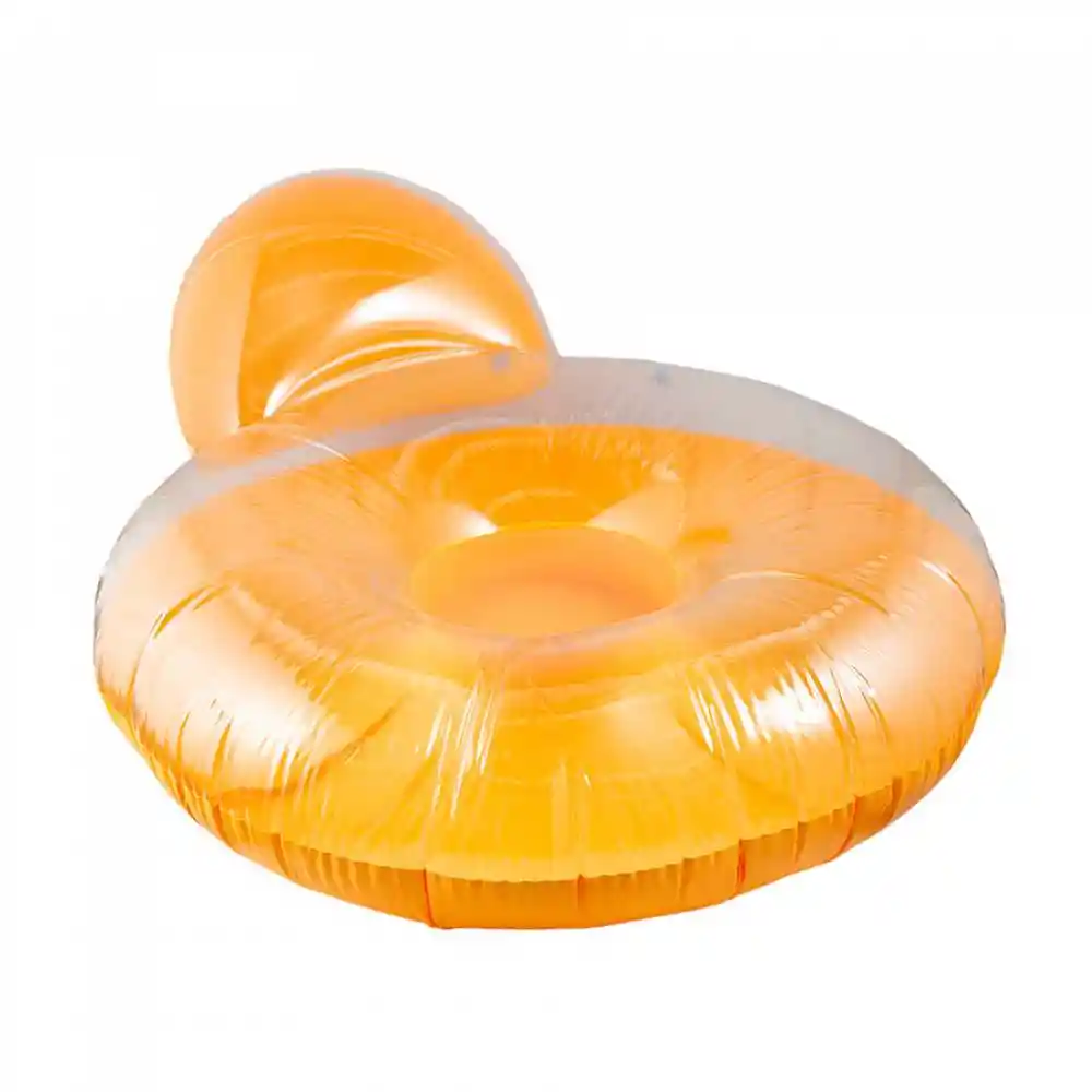 Sillon Camping Intex Inflable 137x122x70cm Naranja 45 Kg Vinilo