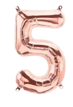 Numero 5 Metalizado 32" Oro Rosa