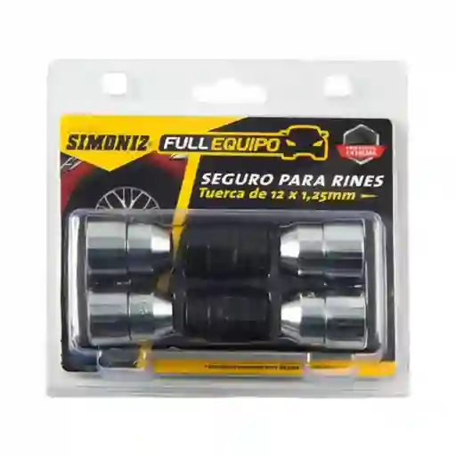 Seguro Para Rines Full Equipo Simoniz - Tuerca De 12x1,25mm