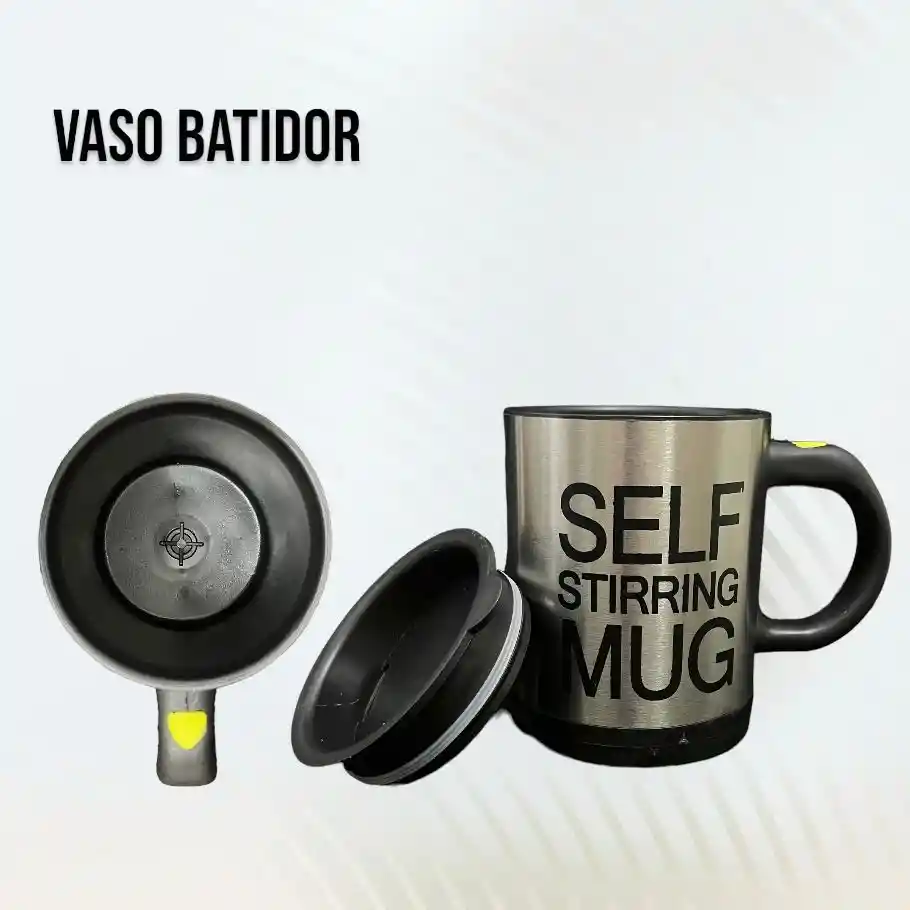 Taza Automática Termo Café Agitador Mezcladora Bebidas+tapa! Color Negro