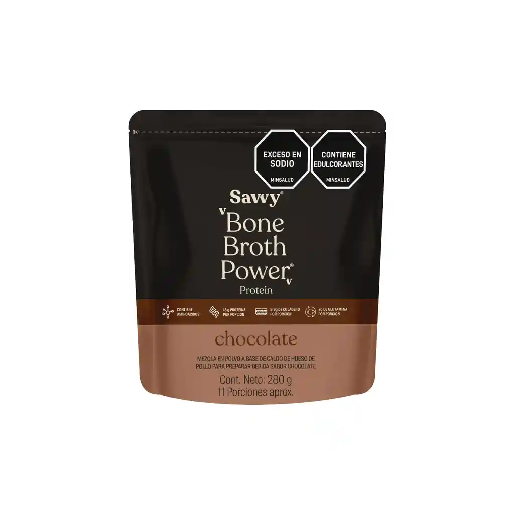 Proteína Savvy Chocolate Bone Broth Mini 280g
