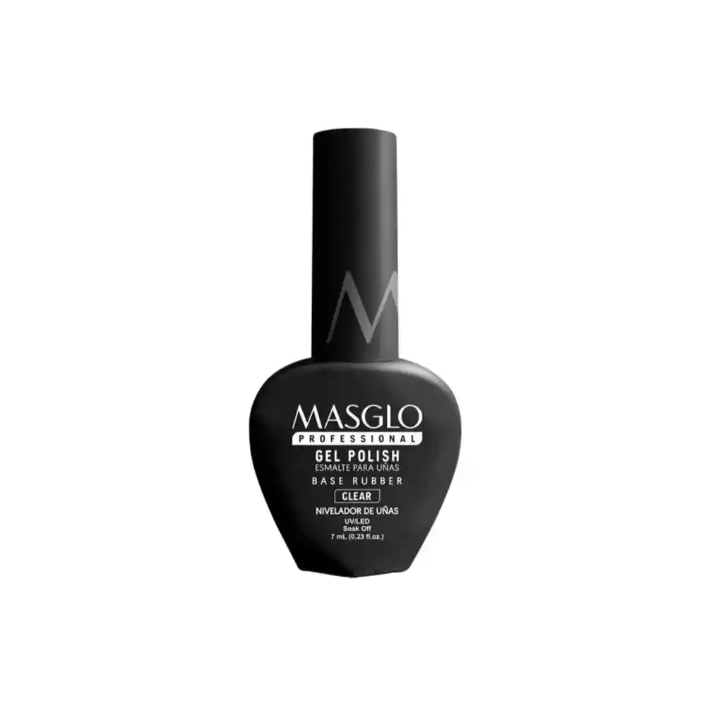 Masglo Professional Gel Polish Base Ruber Tono Clear Semipermanente 7ml