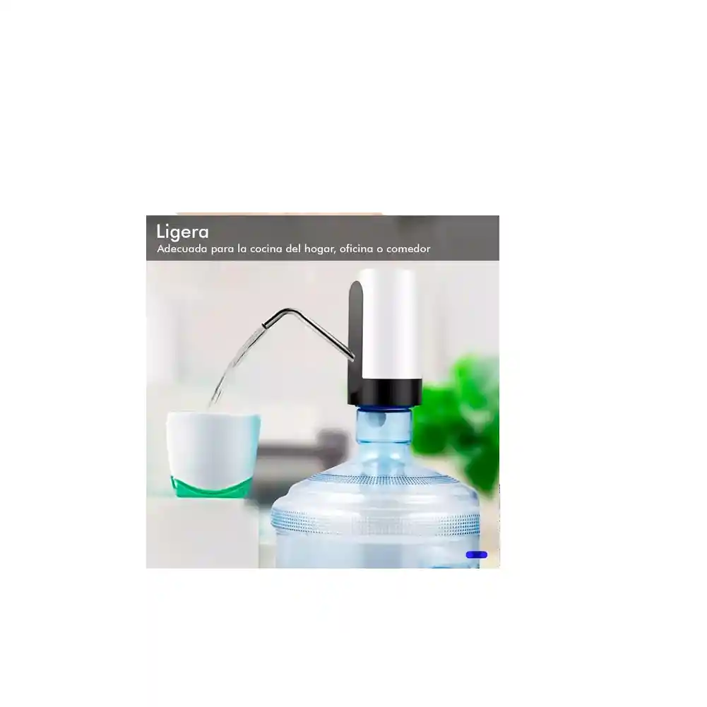 Dispensador De Agua Recargable Para Botellón Bomba Electrica Color Blanco