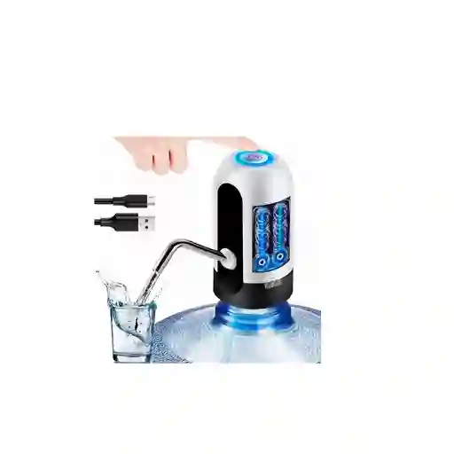 Dispensador De Agua Recargable Para Botellón Bomba Electrica Color Blanco