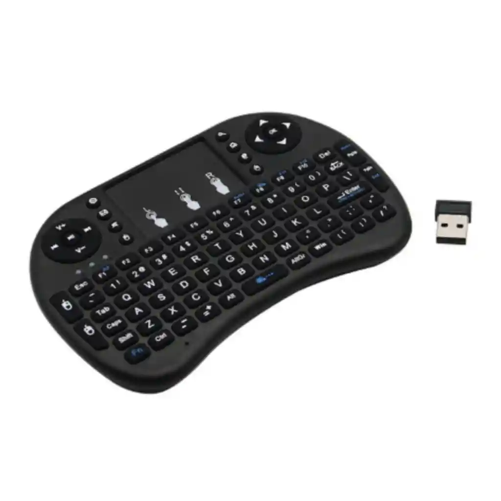 Mini Teclado Inalambrico Mouse Smart Tv Ps3 Pc Noga Xbox Color Negro