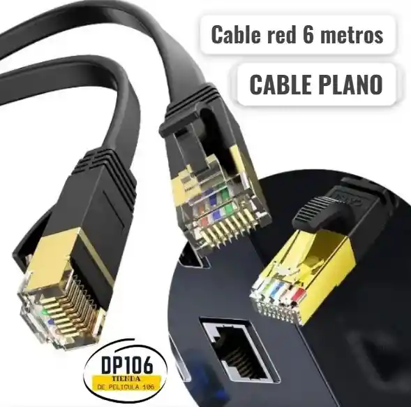 Cable De Red 6 Metros Ethernet