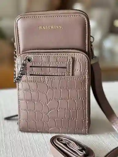 Bolso Bandolero Tipo Billetera Pequeño Con Diseño Cruzado Para Teléfono Tres Compartimiento Mas Tarjetero