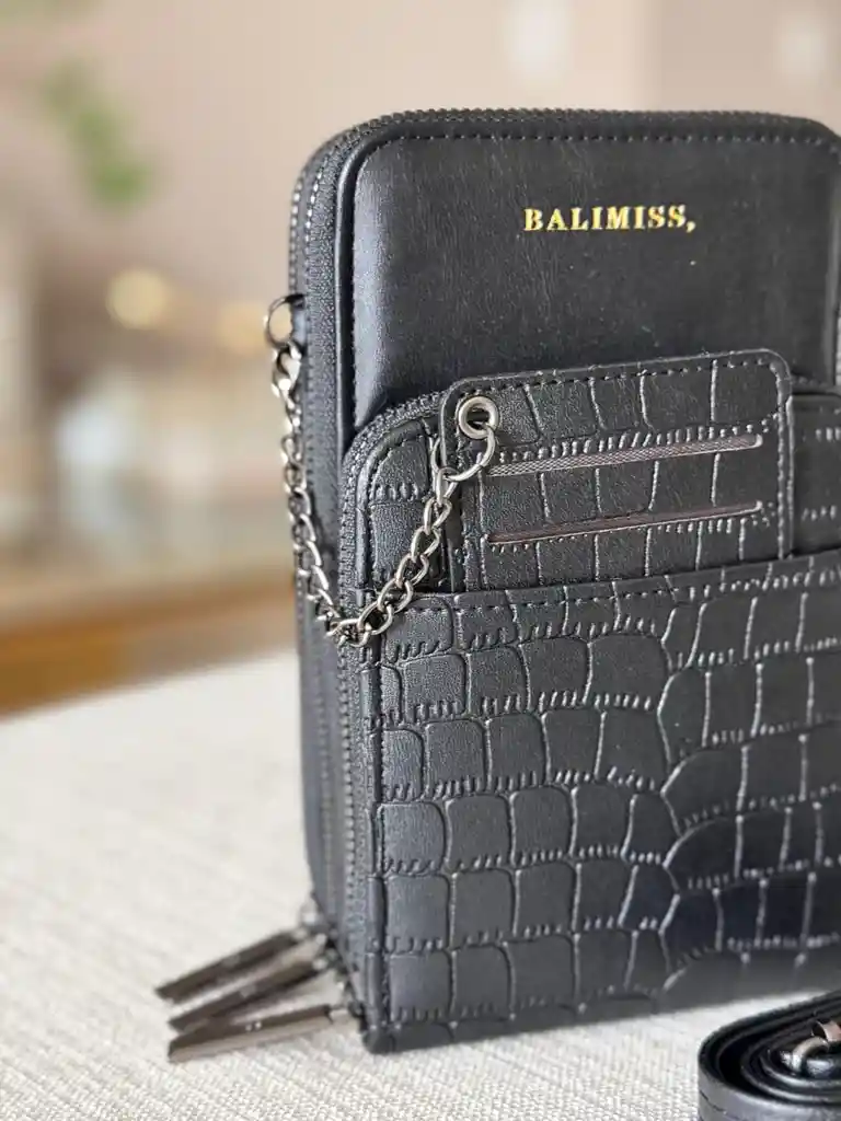 Bolso Bandolero Tipo Billetera Pequeño Con Diseño Cruzado Para Teléfono Tres Compartimiento Mas Tarjetero