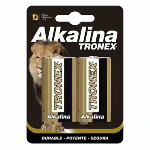 Pilas Alkalina Tronex D Grande 1.5 V Pack De 2 Unidades