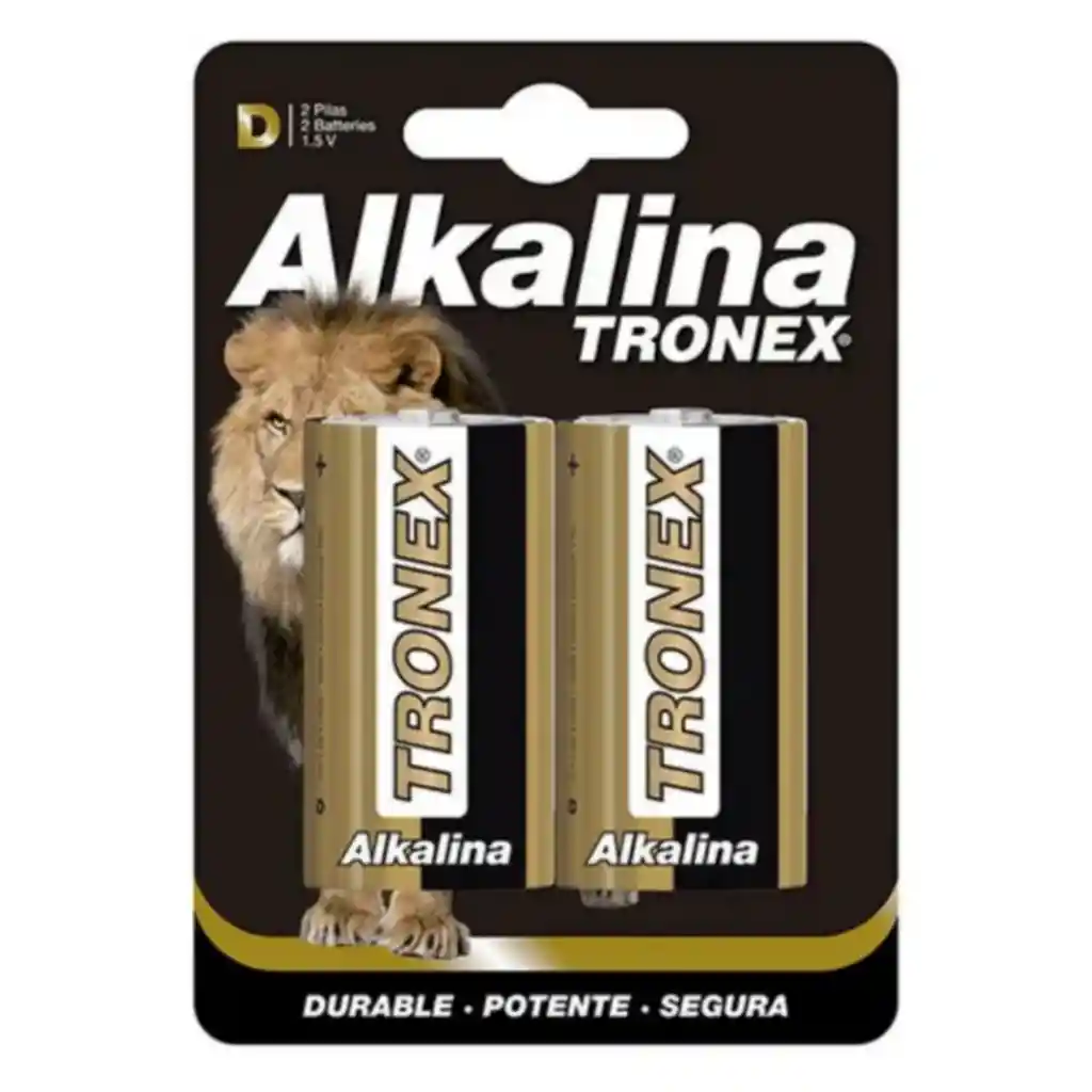 Pilas Alkalina Tronex D Grande 1.5 V Pack De 2 Unidades