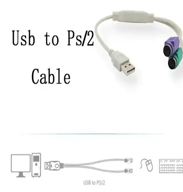 Convertidor De Usb A Ps2 Teclado Y Mouse Antiguos