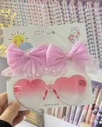Kit De Gafas Diseño De Corazón Con Hebillas