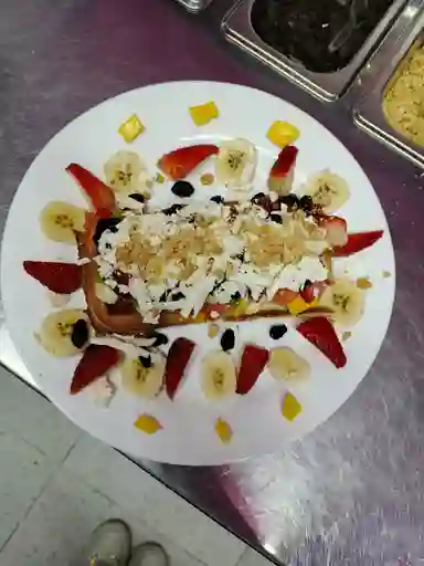 Waffle Queso Frutal
