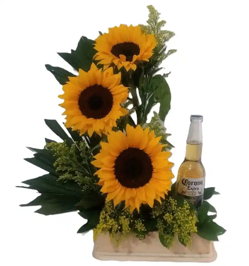 Arreglo De Girasoles Y Coronita