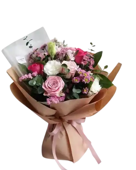 Flores Y Rosas, Lirios, Margarita, Statis En Bouquet Flores