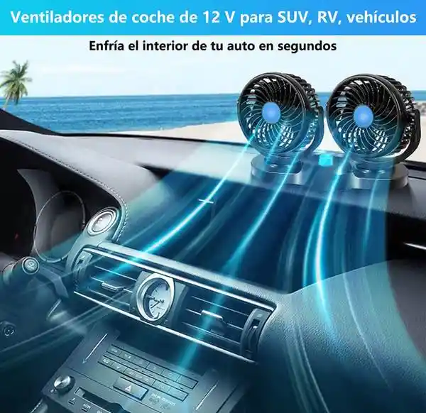 Ventilador Carro 12v Electrico Refrigeracion Portatil