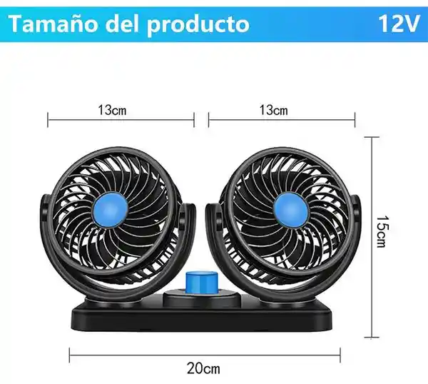 Ventilador Carro 12v Electrico Refrigeracion Portatil