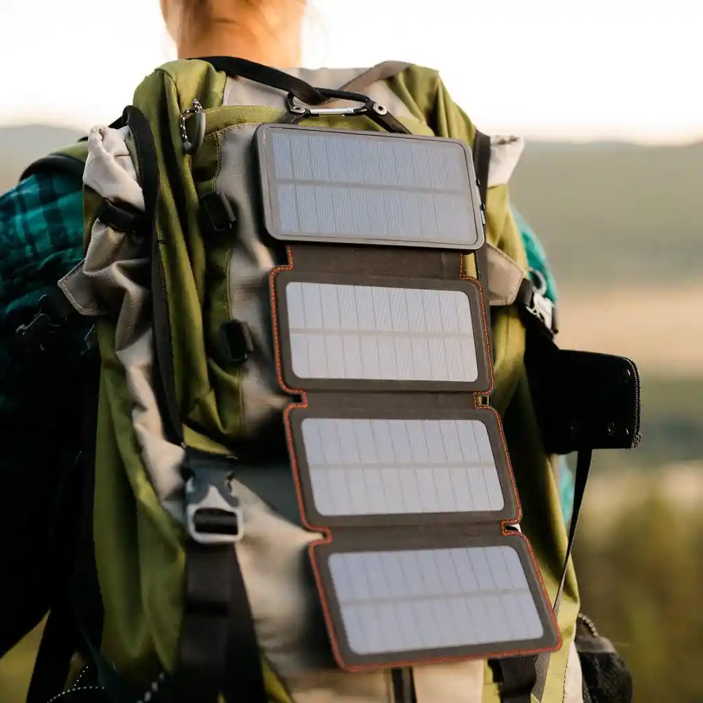 Power Bank Cargador Usb Batería Externa Panel Solar 10000mah