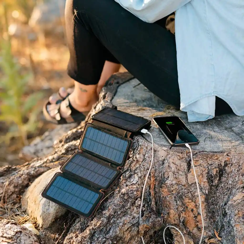 Power Bank Cargador Usb Batería Externa Panel Solar 10000mah