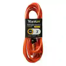 Extension Electrica Encauchetada Naranja De 5 Metros