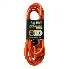 Extension Electrica Encauchetada Naranja De 5 Metros