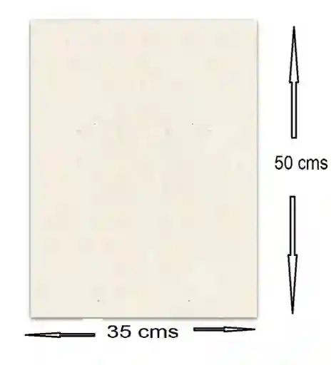Carton Paja 1/4 Color Crema 50 Cms X 35 Cms