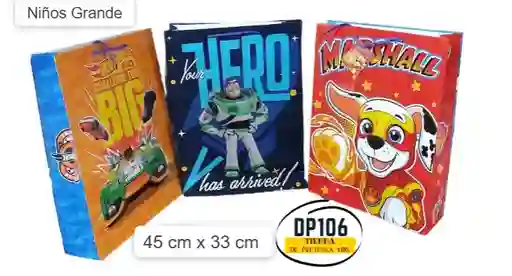 Bolsa De Regalo De Niños Grande X 1 Und