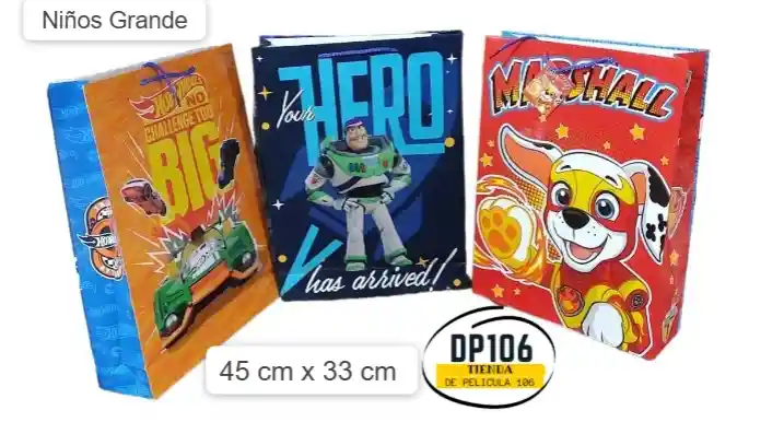 Bolsa De Regalo De Niños Grande X 1 Und