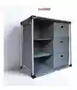Organizador De Ropa Hogar Multiusos Armable Metálico Gris Elegante Cajones Inn Home