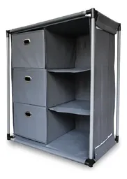 Organizador De Ropa Hogar Multiusos Armable Metálico Gris Elegante Cajones Inn Home