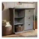 Organizador De Ropa Hogar Multiusos Armable Metálico Gris Elegante Cajones Inn Home
