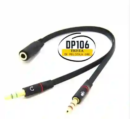 Cable Divisor De Audio Triestereo 2 Machos A 1 Hembra 3.5 Mm