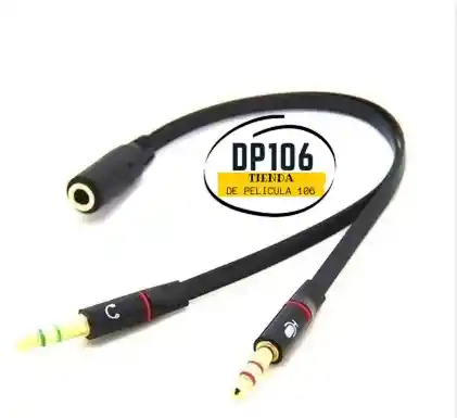 Cable Divisor De Audio Triestereo 2 Machos A 1 Hembra 3.5 Mm