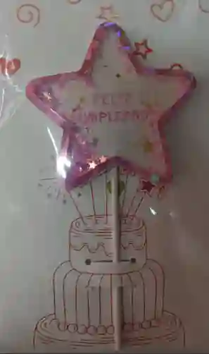 Topper Estrella Rosa