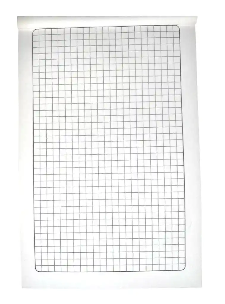 Block Bond Media Carta Cuadros 50 Hojas