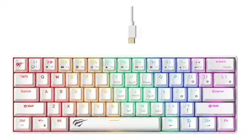 Teclado Havit Retroiluminado Con Switch Color Rojo.