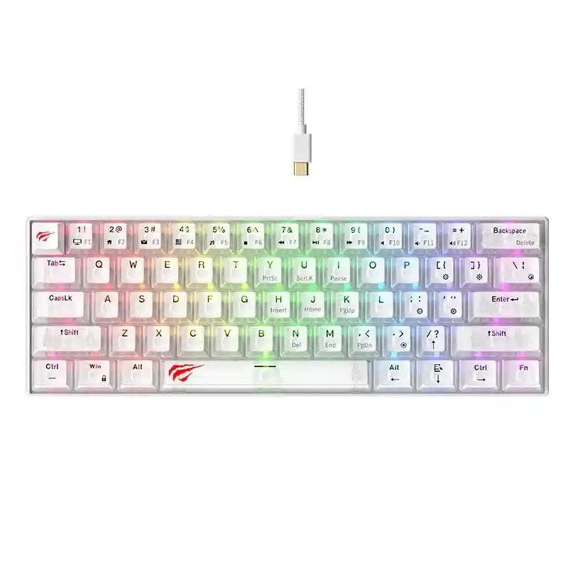 Teclado Havit Retroiluminado Con Switch Color Rojo.